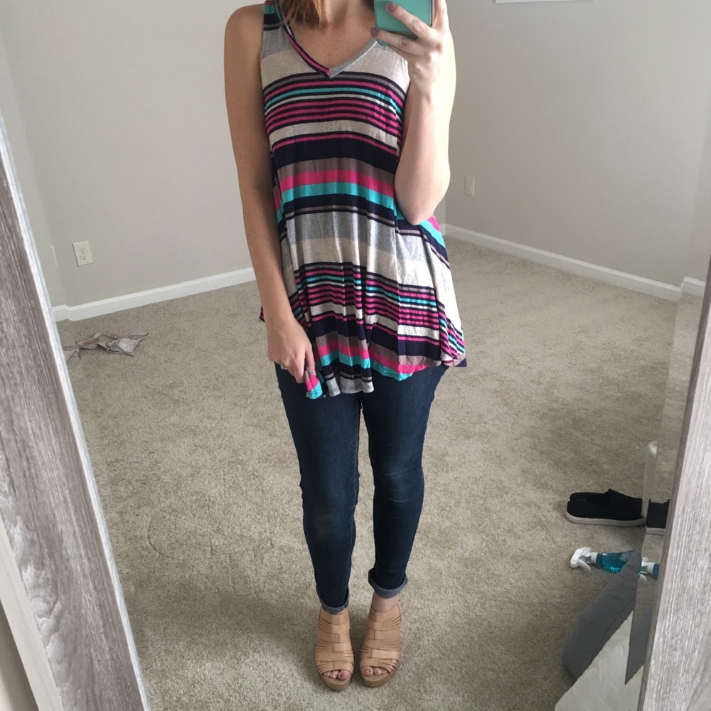 Multicolored Striped Tunic